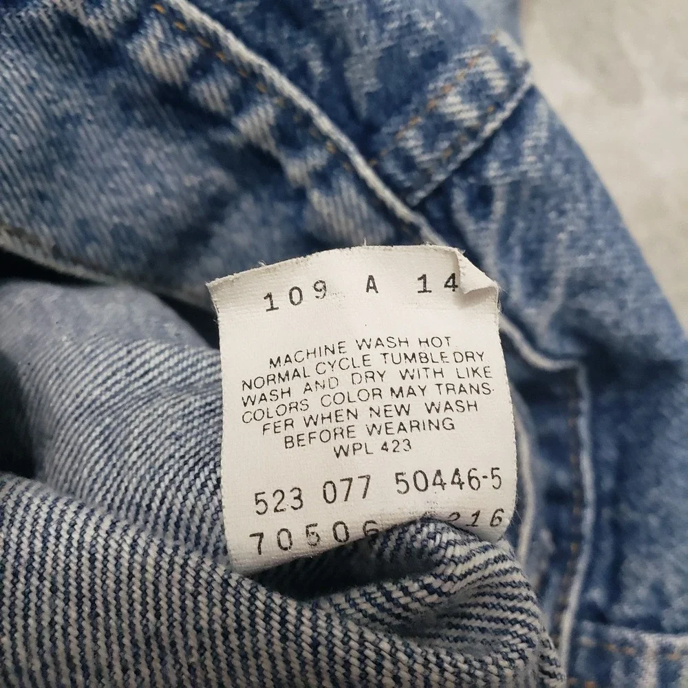 Vintage Levis Trucker Jacket Men 42 Blue Type 3 Made In USA Denim 80s Button 523